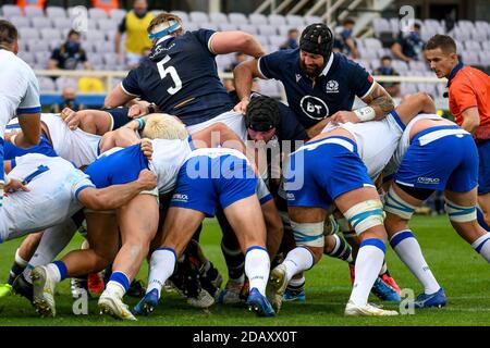 Florenz, Italien. 14. Nov, 2020. florenz, Italien, Artemio Franchi Stadion, 14 Nov 2020, Maul während Cattolica Test Match 2020 - Italien gegen Schottland - Herbst Nations Cup Rugby Spiel - Credit: LM/Ettore Griffoni Credit: Ettore Griffoni/LPS/ZUMA Wire/Alamy Live News Stockfoto