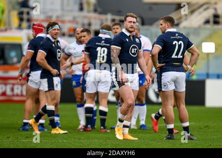 Florenz, Italien. 14. Nov, 2020. florenz, Italien, Artemio Franchi Stadion, 14 Nov 2020, Schottland Team während Cattolica Test Match 2020 - Italien gegen Schottland - Herbst Nations Cup Rugby Spiel - Credit: LM/Ettore Griffoni Credit: Ettore Griffoni/LPS/ZUMA Wire/Alamy Live News Stockfoto