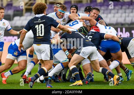 Florenz, Italien. 14. Nov, 2020. florenz, Italien, Artemio Franchi Stadion, 14 Nov 2020, Maul während Cattolica Test Match 2020 - Italien gegen Schottland - Herbst Nations Cup Rugby Spiel - Credit: LM/Ettore Griffoni Credit: Ettore Griffoni/LPS/ZUMA Wire/Alamy Live News Stockfoto