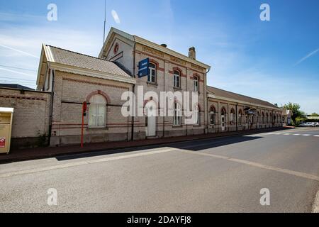 Abbildung zeigt den Bahnhof Lichtervelde, Donnerstag, 28. Mai 2020. BELGA FOTO KURT DESPLENTER Stockfoto