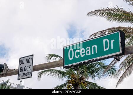 Ocean Drive, Miami South Beach, Florida, USA Stockfoto