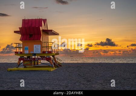 William Lane Beach Hut in Miami Beach, Florida Stockfoto