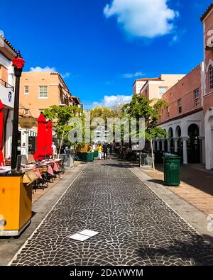 Espanola Way in Miami South Beach. Stockfoto