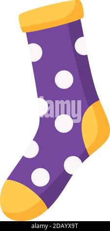 Down-Syndrom Socke mit Punkten flachen Stil Symbol Vektor Illustration Design Stock Vektor