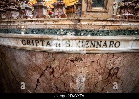 Krypta von San Gennaro, Duomo von Neapel, Neapel, Italien Stockfoto