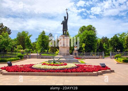 Chisinau Hauptstadt der Republik Moldau . Denkmal von Stefan cel Mare in Chisinau Moldawien Stockfoto