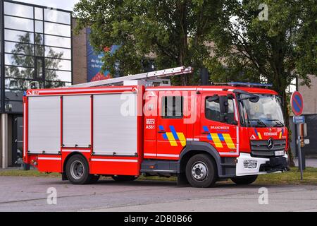 Abbildung Bild zeigt einen Feuerwehrwagen in Mol, Montag, 29. Juni 2020. BELGA FOTO LUC CLAESSEN Stockfoto