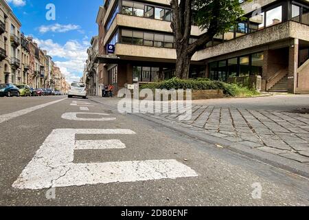 Abbildung Bild zeigt die Polizeistation in Saint-Gilles - Sint-Gillis, Teil der Region Brüssel-Hauptstadt, Montag, 13. Juli 2020. BELGA FOTO THI Stockfoto