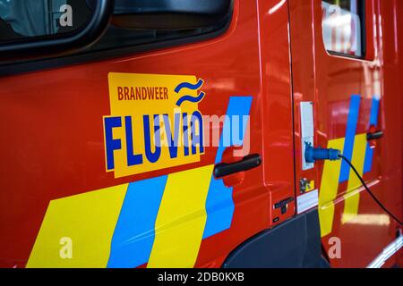 Abbildung Bild zeigt einen Feuerwehrwagen der Feuerwehrzone Fluvia in Waregem, Donnerstag, 30. Juli 2020. BELGA FOTO KURT DESPLENTER Stockfoto