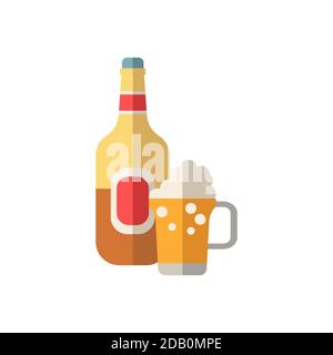 Symbol „Bier in EINER Flasche“. Einfaches Element aus Grill und Grill Sammlung. Kreatives Bier in EINER Flasche Ikone für Webdesign, Vorlagen, Infografiken und Stock Vektor