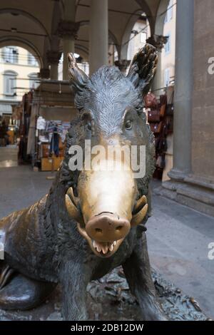 Il Porcellino, Bronze Wildschwein, Florenz, Italien Stockfoto