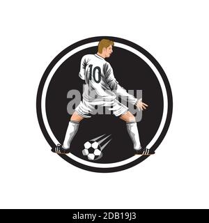 Cartoon Fußballspieler Charakter Illustration Vektor eps Format , geeignet für Ihre Design-Bedürfnisse, Logo, Illustration, Animation, etc. Stock Vektor