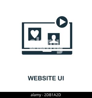 Symbol für die Website-Benutzeroberfläche. Einfaches Element aus Website-Entwicklung Sammlung. Gefülltes Website-UI-Symbol für Vorlagen, Infografiken und mehr Stock Vektor