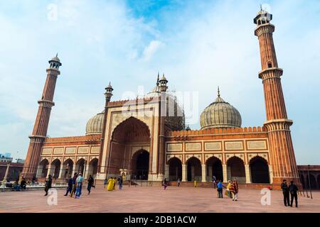 Jama Masjid Moschee, Delhi, Indien Stockfoto