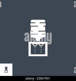 Wasserkühler ergänzende Vektor glyph Icon. Stock Vektor