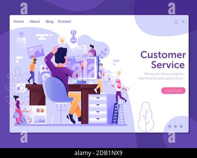 Website-Upgrade und Konzept für neue Funktionen Stock Vektor