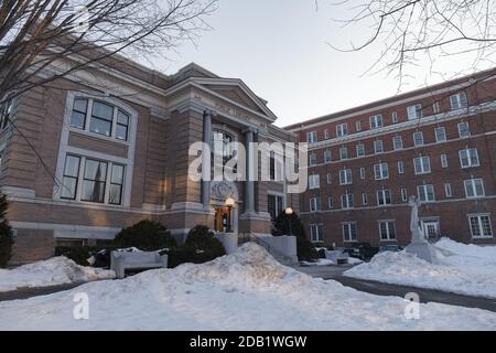 BARRE, VERMONT, USA - 21. FEBRUAR 2020: Winteransicht der Stadt Stockfoto