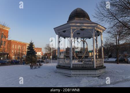 BARRE, VERMONT, USA - 21. FEBRUAR 2020: Winteransicht der Stadt Stockfoto
