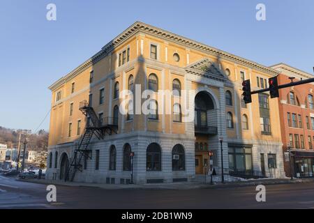 BARRE, VERMONT, USA - 21. FEBRUAR 2020: Winteransicht der Stadt Stockfoto