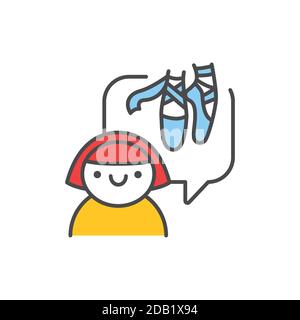 Choreographie Studio Farbe Linie Symbol. Piktogramm für Webseite, mobile App, Promo. Stock Vektor