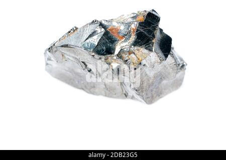 Ein Schungit Heilstein isoliert auf einem weißen Hintergrund Stockfoto