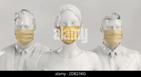 Medizinisches Team Kämpft Gegen Wuhan Virus Healthcare Forschung und Entwicklung Stockfoto