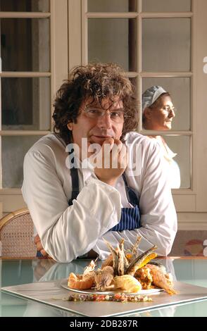 Italien, San Vincenzo, 22 juni, 2006 : Fulvio Pierangelini Food Director für Roccoforte Hotels berühmt für sein Restaurant Gambero Rosso. Foto © Sandro Stockfoto