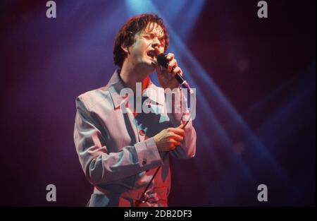 Pulp beim Glastonbury Festival 1998, Worthy Farm Somerset, England. Stockfoto