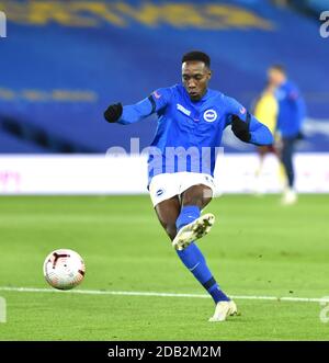 Danny Welbeck von Brighton beim Premier League-Spiel zwischen Brighton und Hove Albion und Burnley im American Express Stadium , Brighton , Großbritannien - 6. November 2020 - - nur für redaktionelle Verwendung. Keine Verkaufsförderung. Für Football-Bilder gelten die Einschränkungen von FA und Premier League. Keine Nutzung des Internets/Handys ohne FAPL-Lizenz. Weitere Informationen erhalten Sie bei Football Dataco Stockfoto