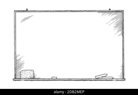 Zeichnung der klassischen Schule Tafel - Stift Skizze Stock Vektor