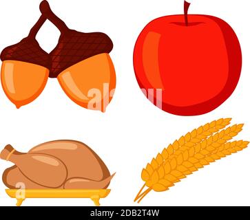 Farbenfrohes Herbst-Element-Set Stock Vektor