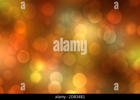 Eine festliche abstrakte Farbverlauf orange Gold Hintergrund Textur mit Glitter defokussierten Funkeln bokeh Kreisen. Karte Konzept für ein glückliches Neues Jahr, party Invita Stockfoto
