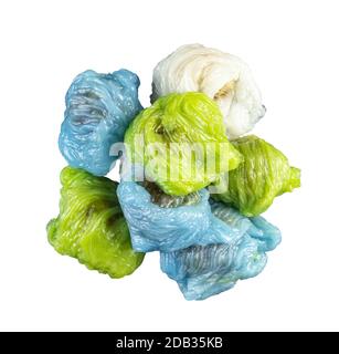 Thailändisches Dessert, bekannt als Kow-Griep-Pag-Mor (thailändische Aussprache) Stockfoto