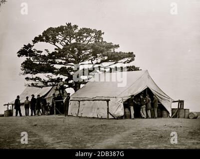 Bealeton, das Zelt von VA. Sutler in der Armee des Hauptquartiers von Potomac. Stockfoto