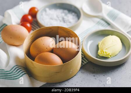 Gekochten Eiern Stockfoto