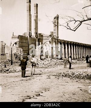 Charleston, S. C. Ruinen des North Eastern Railroad Depot. Stockfoto