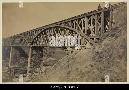 Potomac Creek Bridge, Aquia Creek & Fredericksburg [sic] Railroad, April 18,1863. Stockfoto