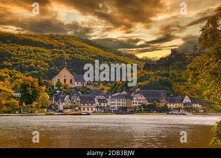 Beilstein kleines Dorf an der Mosel Stockfoto