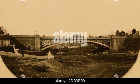 Aqueduct Bridge, Georgetown, D.C., Gesamtansicht. Stockfoto