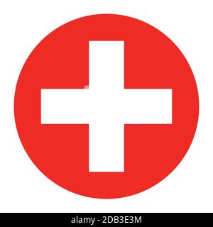 Rotes medizinisches Kreuz Symbol Gesundheit und Gesundheit Symbol Vektor Illustration Stock Vektor