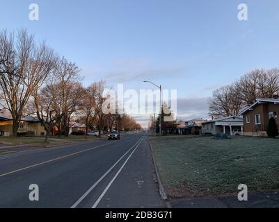 Winter in Sault Ste Marie (Pine Street)/Ontario/Kanada Stockfoto