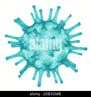 Konzeptioneller Veranschaulichungsvirus. Bild eines Virus, Erreger mit generischer Virusform. 3D-Abbildung. Stockfoto