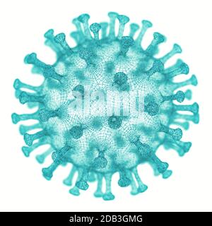 Konzeptioneller Veranschaulichungsvirus. Bild eines Virus, Erreger mit generischer Virusform. 3D-Abbildung. Stockfoto