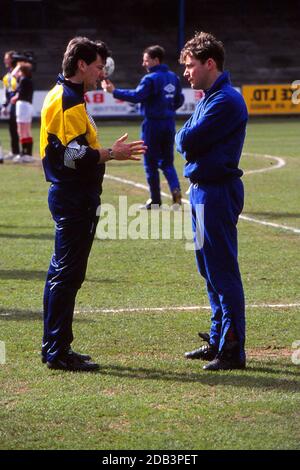 Gescannt 35 mm Verbündeter McCoist im Rugby Park Kilmarnock 1986 Zoll Trainingssäsion Stockfoto