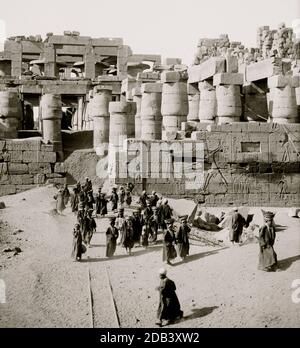 Karnak. Der große Tempel von Ammon. Stockfoto