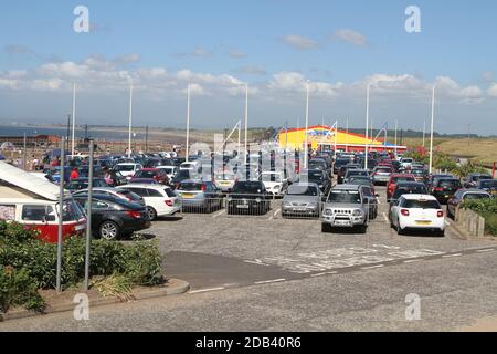 Prestwick Beach & Promenade , Ayrshire, Schottland, Großbritannien Stockfoto