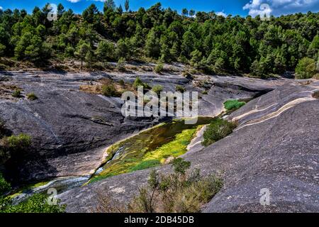 Gorgs Blaus, Monistrol de Calders, Moianes, Katalonien, Spanien Stockfoto