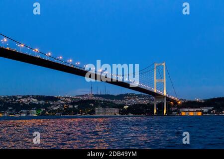Bosporus zum Schwarzen Meer, in Istanbul, Türkei Stockfoto