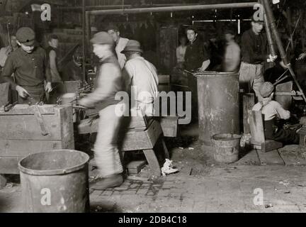 Tagesszene, Wheaton Glass Works. . Stockfoto