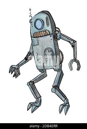 Roboter-Charakter-Abbildung Stockfoto